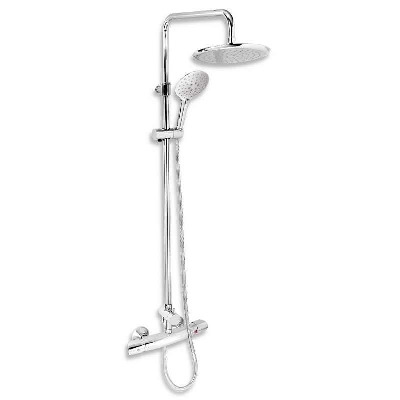 NOVASERVIS sprchy - Sprchová súprava + termostatická sprchová batéria 57963 s horným vývodom chróm, SET068/TER,0