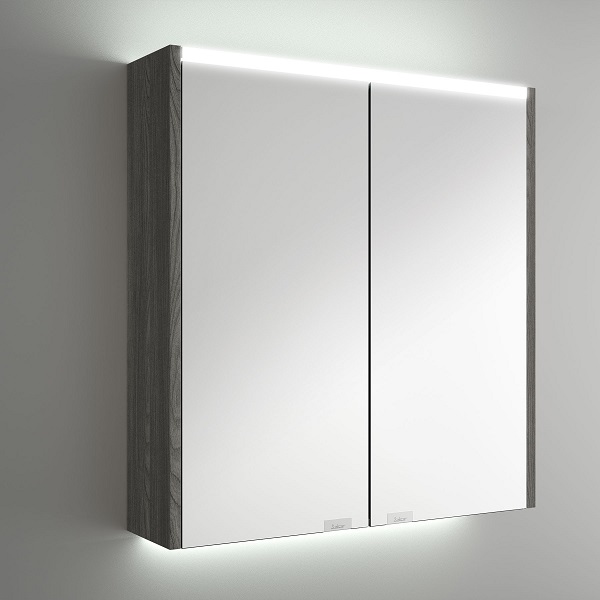 Salgar ALLIANCE 600 2-dverová zrkadlová skrinka s LED horným a spodným osvetlením, Alsacia 83173