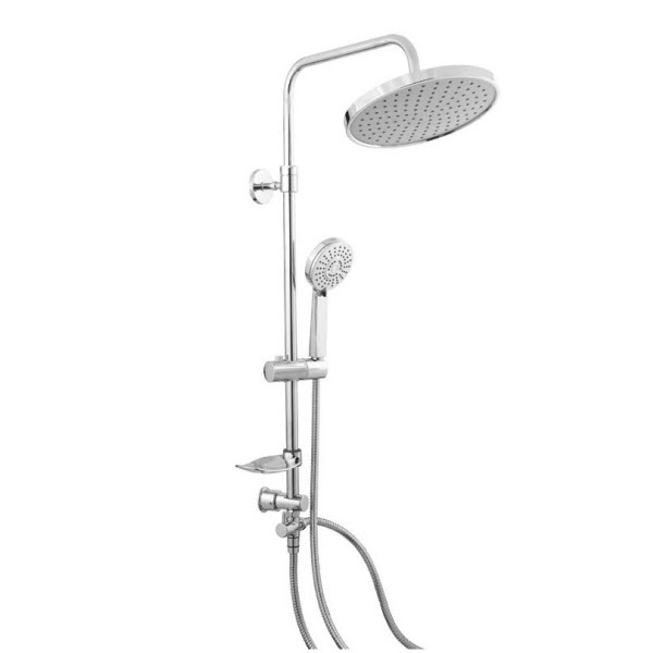 RUBINETA - Sprchový systém RIVER s hlavovou sprchou chróm, 624125