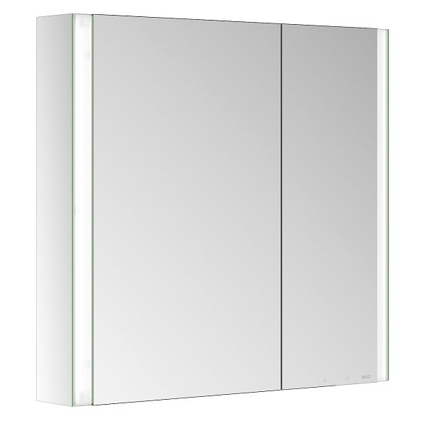 KEUCO Somaris skrinka zrkadlová 80 x 71 x 12,7 cm  2-dvierka (asymetrické), s vyhrievaním, s osvetlením 14502002211