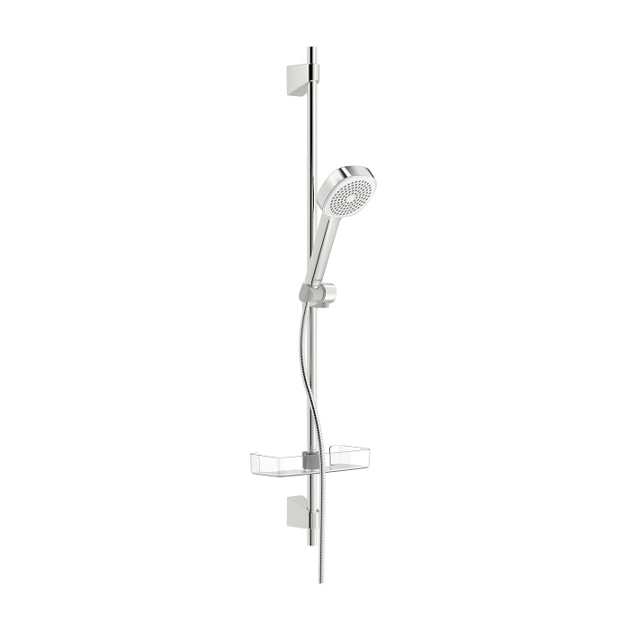 HANSA BASICJET Style sprchový set 92cm s 1-polohovou sprchou, chróm a poličkou 44790111
