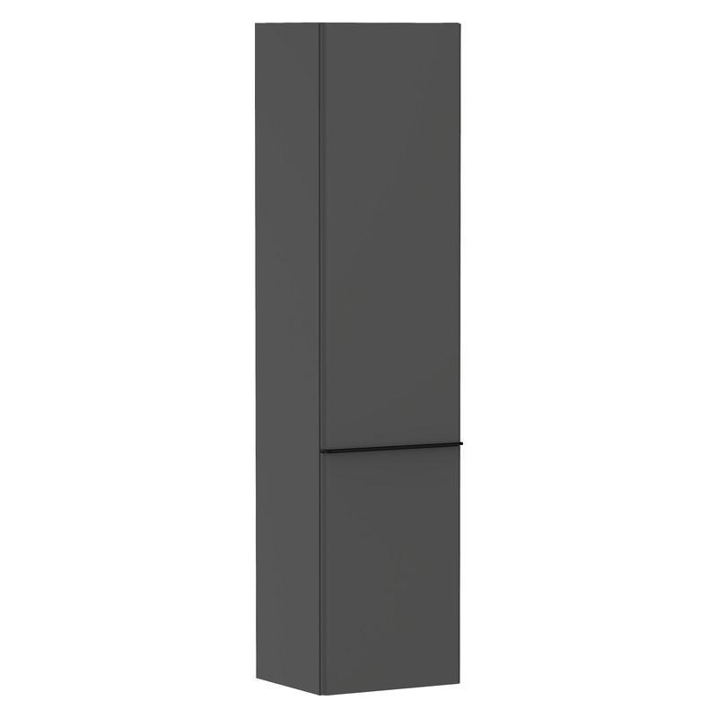 Hansgrohe Xelu Q vysoká skrinka 400 x 350 mm, pánty vľavo, diamantová matná sivá, rukoväť čierna matná, 54136670