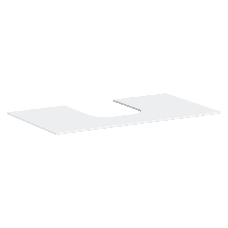 Hansgrohe Xevolos E doska pod umývadlo 980 x 550 mm pre zápustné umývadlo na dosku 500 x 480 mm a 600 x 480 mm, matná biela, 54209700