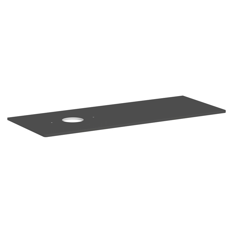 Hansgrohe Xelu Q doska pod umývadlo 1360 x 550 mm s výrezom vľavo pre umývadlo, bez otv. pre batériu, diamantová matná sivá, 54116910