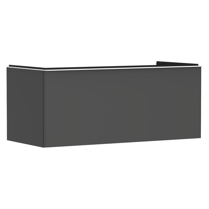 Hansgrohe Xelu Q skrinka pod zápustné umývadlo na dosku 1180 x 550 mm s 1 zásuvkou, diamantová matná sivá, rukoväť matná biela, 54063700