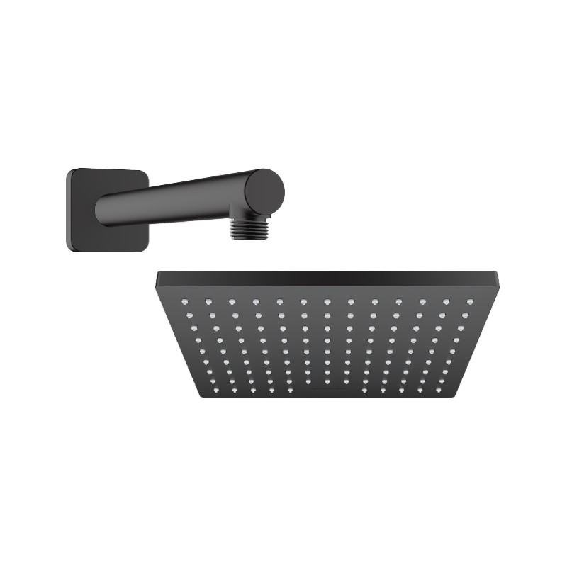 Hansgrohe Vernis Shape horná sprcha  230 1jet 26281000 + rameno 240mm matná čierna, 427645