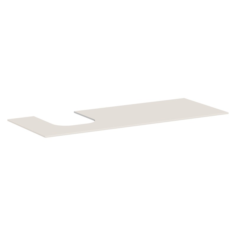 Hansgrohe Xevolos E doska pod umývadlo 1370 x 550 mm pre zápustné umývadlo na dosku 500 x 480 mm, pieskovo béžová matná, 54205780