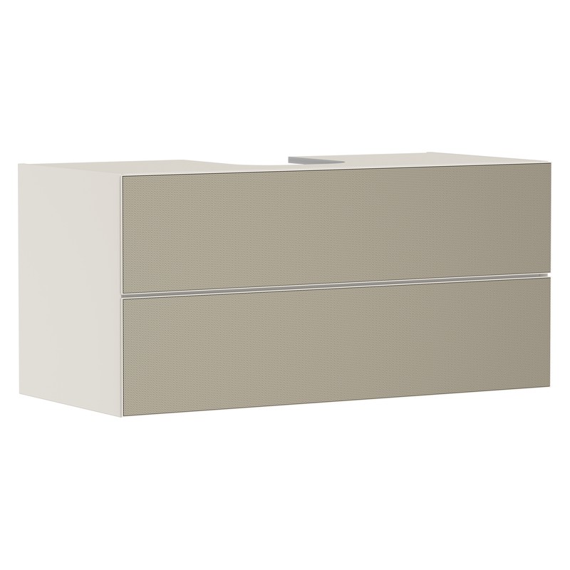 Hansgrohe Xevolos E skrinka pod umývadlo 1180 x 550 mm s 2 zásuvkami pre dosku so zápustným umývadlom, pieskovo béžová matná, 54194390