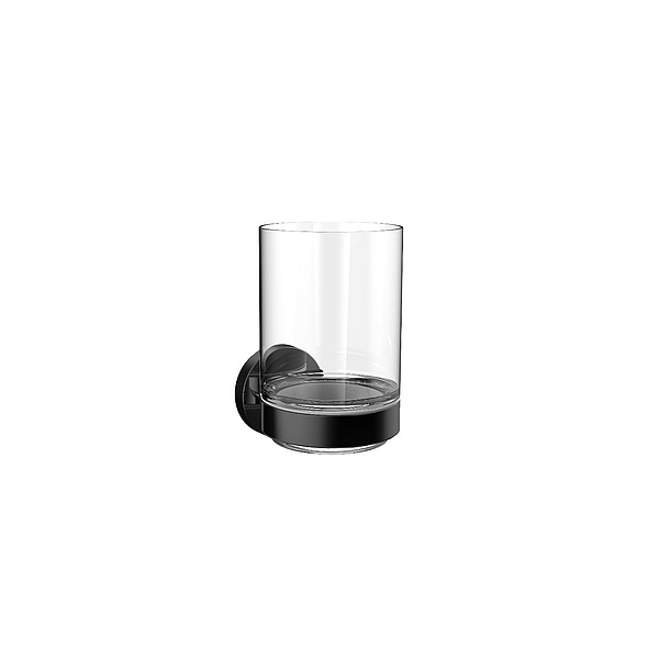 EMCO Round pohár s držiakom sklo/čierna 432013300