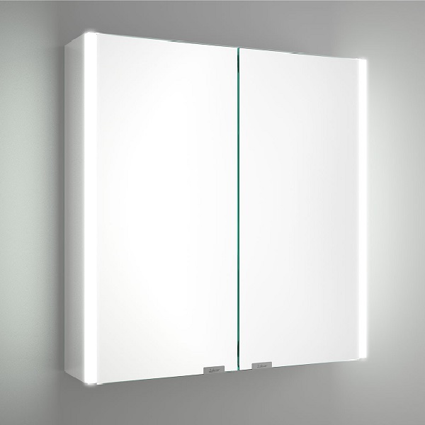 Salgar ALLIANCE 700 2-dverová zrkadlová skrinka s LED bočným svetlom, biela 83154