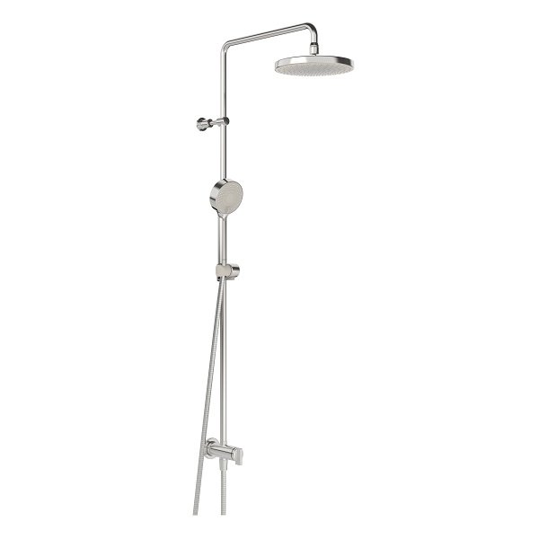 HANSA Basicjet sprchový systéms dažďovou sprchou 200 a ručnou 3Jet sprchou, pripojenie pod omietku, chróm 44390200