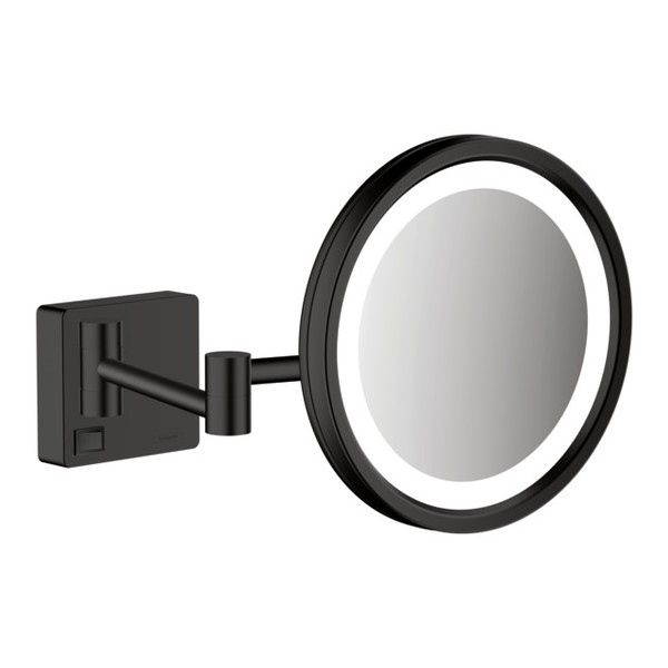 Hansgrohe AddStoris kozmetické zrkadlo s LED osvetlením, matná čierna, 41790670