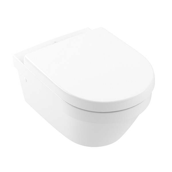 Villeroy & Boch Architectura závesná WC misa s DirectFlush + sedátko so SoftClose, biela s CeramicPlus, 4694HRR1