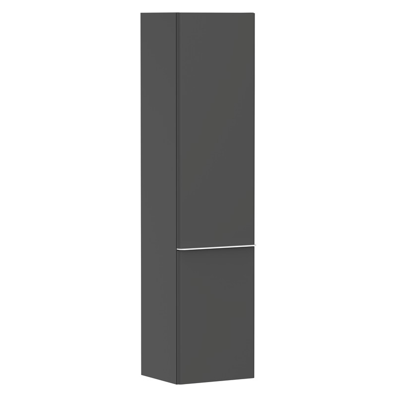 Hansgrohe Xelu Q vysoká skrinka 400 x 350 mm, pánty vľavo, diamantová matná sivá, rukoväť biela matná, 54136700