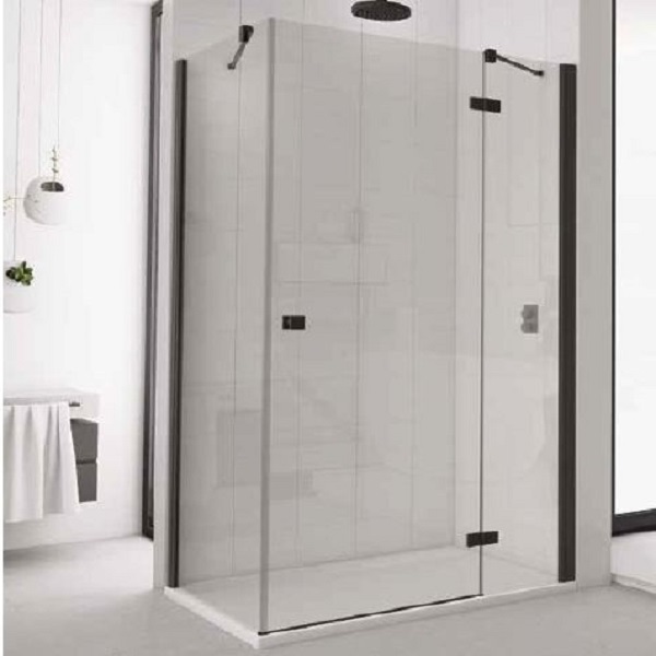 SANSWISS ANNEA sprchové dvere 80 1-krídlové, montáž vpravo, matné čierne, číre sklo s úpravou AquaPerle AN13D08000607