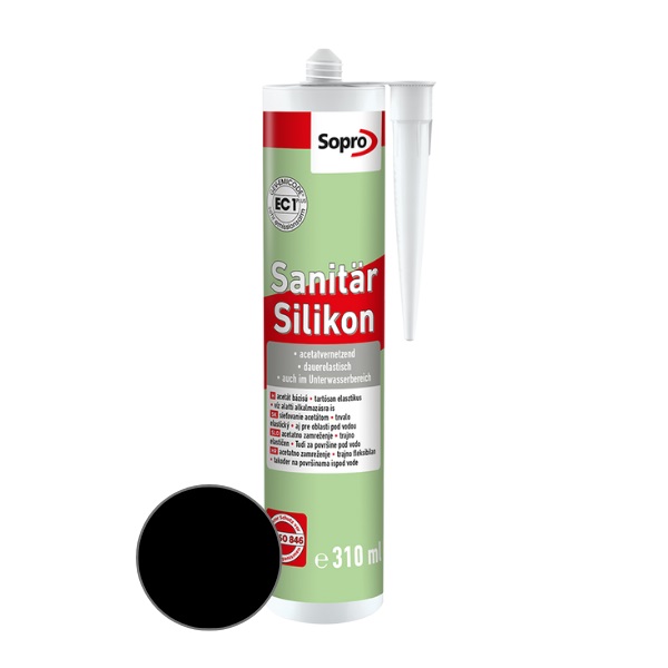 SOPRO silikón sanitárny schwartz 90, 310 ml 239090