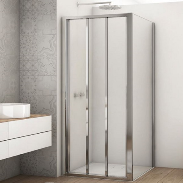 SANSWISS DIVERA sprchové posuvné dvere 100 3-dielne aluchróm, číre sklo D22S31005007