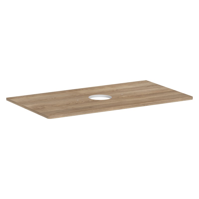 Hansgrohe Xelu Q doska pod umývadlo 980 x 550 mm pre umývadlo na dosku, bez otvoru pre batériu, prírodný buk, 54114230
