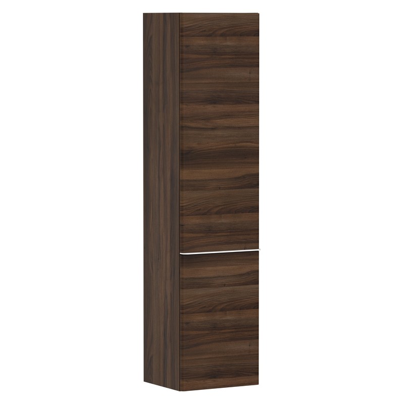 Hansgrohe Xelu Q vysoká skrinka 400 x 350 mm, pánty vľavo, tmavý orech, rukoväť biela matná, 54138700