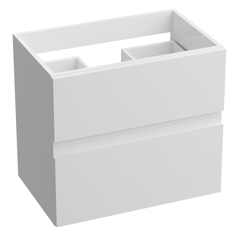Lavita ARIZONA závesná skrinka s keramickým umývadlom 61 cm, 2 zásuvky so SoftClose, biela, 432364