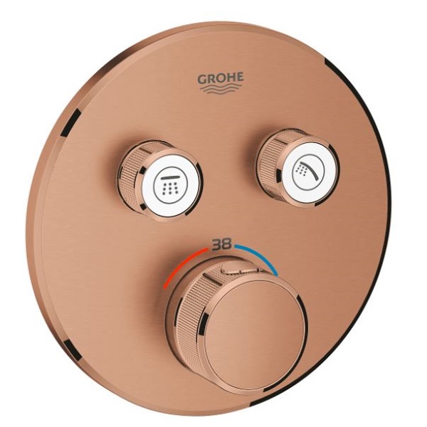 Grohe Grohtherm SmartControl termostatická batéria pod omietku, pre 2 spotrebiče, kartáčovaný Warm Sunset 29119DL0