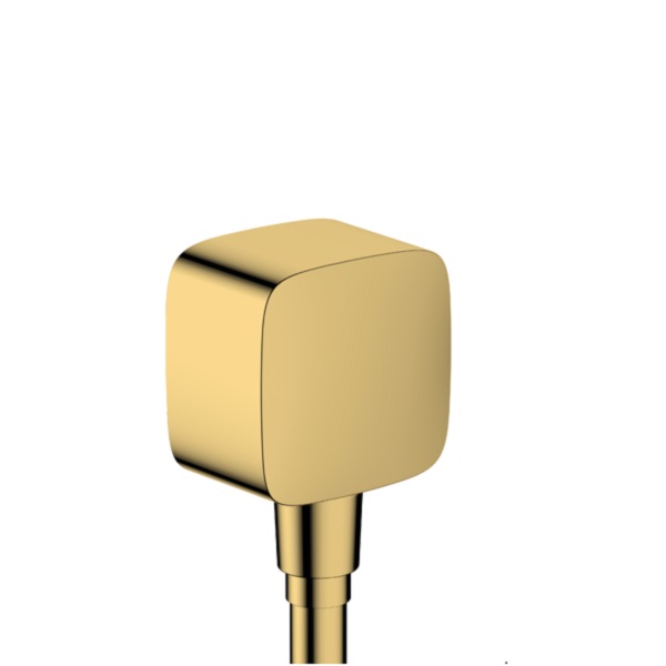 Hansgrohe Fixfit prípojka hadice Softcube so spätným ventilom, leštený vzhľad zlata, 26457990