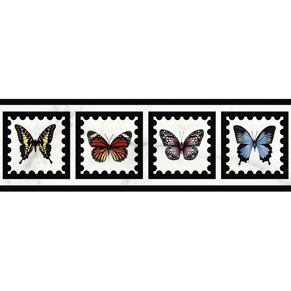 VILLEROY & BOCH Victorian bordúra 13 x 40 cm Butterfly lesklá biela 1427MKB2