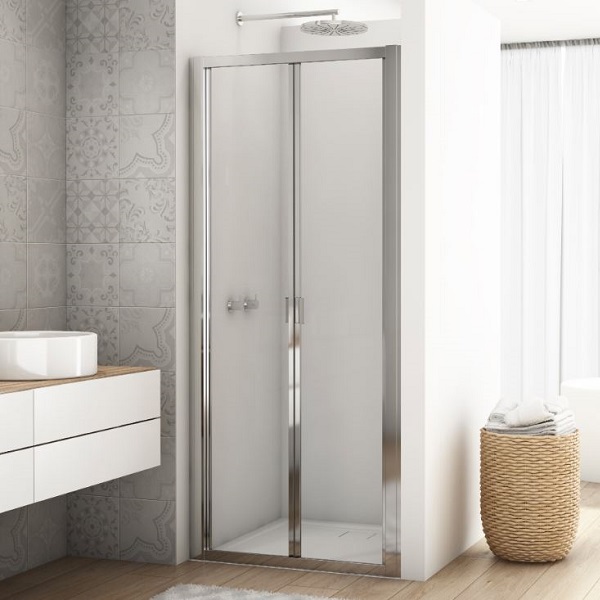 SANSWISS DIVERA sprchové zalamovacie dvere 90 x 200 cm, aluchróm, číre sklo D22K0905007