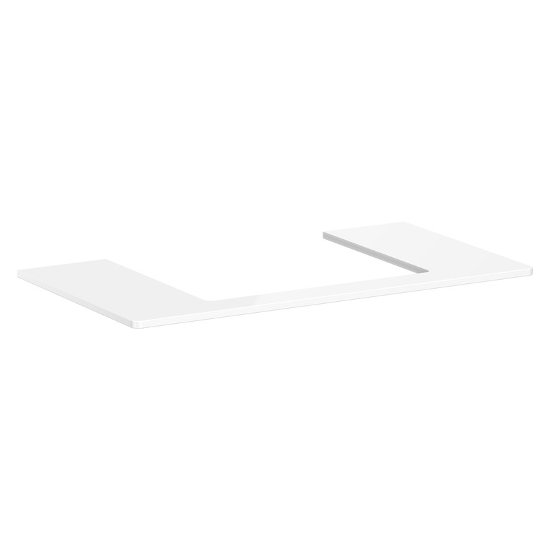 Hansgrohe Xelu Q doska pod umývadlo 980 x 550 mm pre zápustné umývadlo na dosku 600 x 480 mm, biela vysoký lesk, 54110050