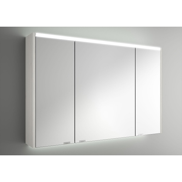 Salgar ALLIANCE 1000 zrkadlová skrinka 3-dverová s LED horným a spodným osvetlením, Sbiancato 83189