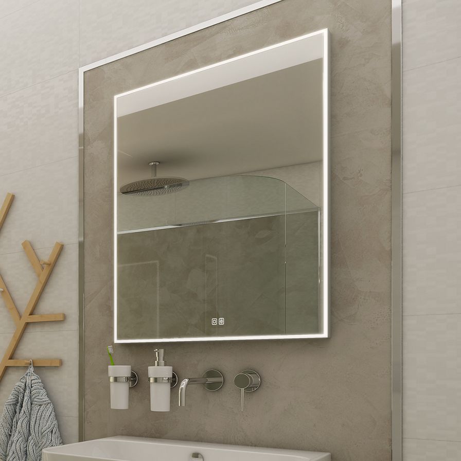 NIMCO zrkadlo podsvietené LED 60 x 80 cm hliníkový rám s 2 dotykovými senzormi, ZP13002VX