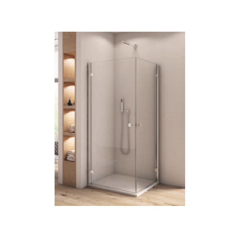 SANSWISS ANNEA sprchové dvere 80 cm 1-krídlové, montáž vľavo, aluchróm číre sklo s AquaPerle, AN1CG08005007