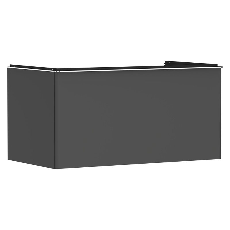 Hansgrohe Xelu Q skrinka pod zápustné umývadlo na dosku 980 x 550 mm s 1 zásuvkou, diamantová matná sivá, rukoväť chróm, 54059000