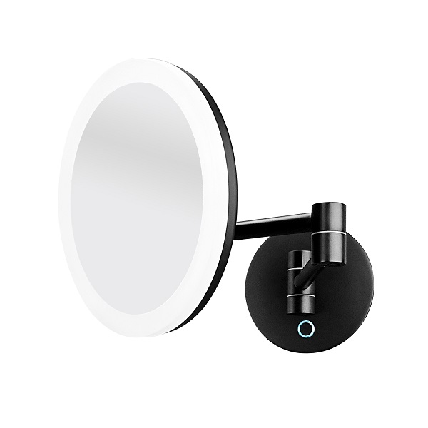 NIMCO zrkadlo kozmetické okrúhle s osvetlením NIMCO 20cm čierna ZK20265-90