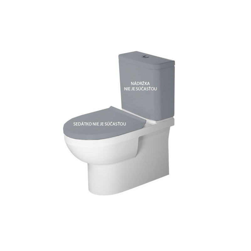 misa WC kombi stojaca Duravit No.1 36,5 x 65 cm Rimless odpad Vario biela