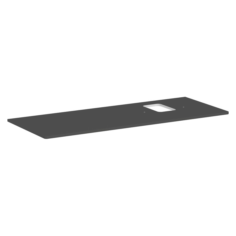 Hansgrohe Xelu Q doska pod umývadlo 1360 x 550 mm s výrezom vpravo pre umývadlo s otv. pre batériu, diamantová matná sivá, 54124910