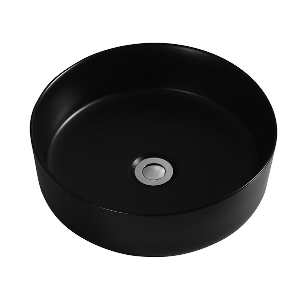 LAVITA MERIDA BLACK - keramické  umývadlo na dosku miska v Slim dizajne čierna matná