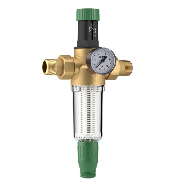 HERZ filter pre studenú pitnú vodu DN15 s membránovým redukčným tlakovým ventilom, 2 3011 01