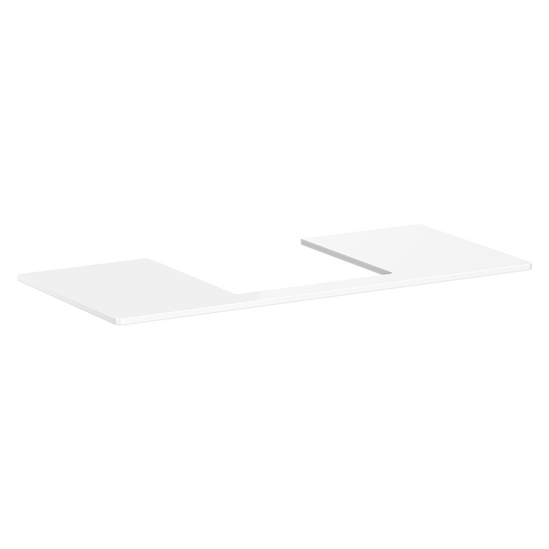 Hansgrohe Xelu Q doska pod umývadlo 1180 x 550 mm pre zápustné umývadlo na dosku 500 x 480 mm, biela vysoký lesk, 54096050