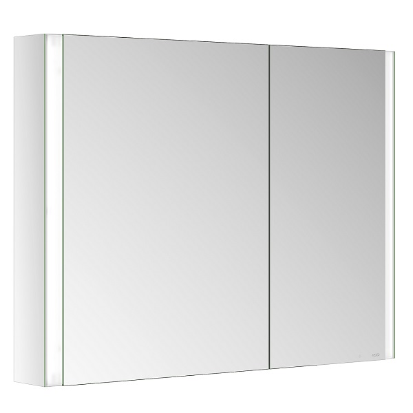 KEUCO Somaris skrinka zrkadlová 100 x 71 x 12,7 cm 2-dvierka (asymetrické) s osvetlením 14503002210