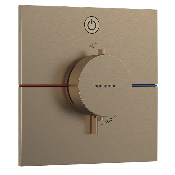 HANSGROHE ShowerSelect Comfort E batéria sprchová podomietková termostatická pre 1 spotrebič kartáčovaný bronz 15571140