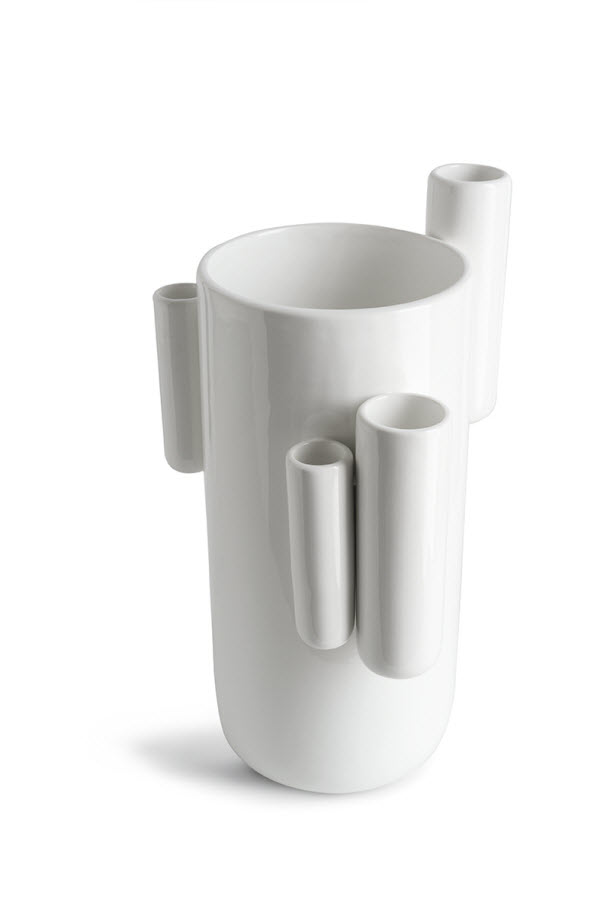 CALLIGARIS váza TUBINI 33,5cm, lesklá biela, M7194001 - ROZBALENÝ TOVAR