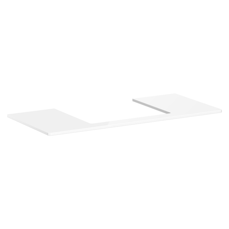 Hansgrohe Xelu Q doska pod umývadlo 1180 x 550 mm pre zápustné umývadlo na dosku 600 x 480 mm, biela vysoký lesk, 54111050