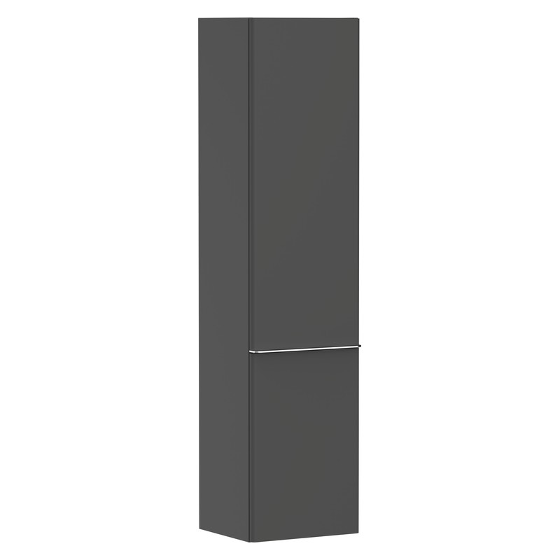 Hansgrohe Xelu Q vysoká skrinka 400 x 350 mm, pánty vľavo, diamantová matná sivá, rukoväť chróm, 54136000