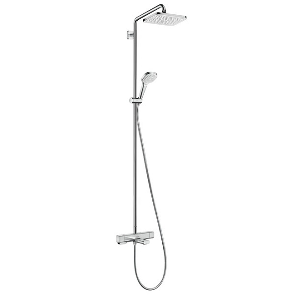 Hansgrohe Croma E sprchový systém Showerpipe 280 1jet s termostatom k vani chróm,  27687000