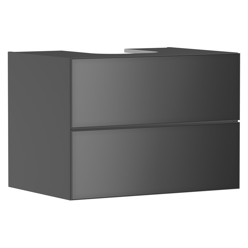 Hansgrohe Xevolos E skrinka pod umývadlo 780 x 550 mm s 2 zásuvkami pre dosku so zápustným umývadlom, bridlicová matná sivá, 54189770