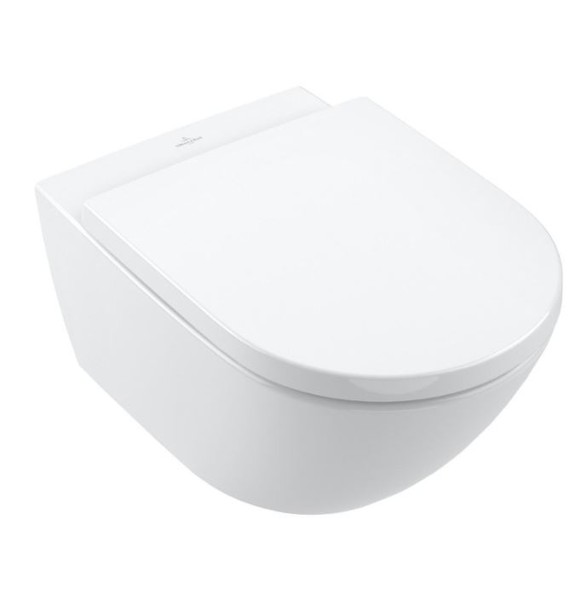 Villeroy & Boch SUBWAY 3.0 misa WC závesná s TwistFlush, so SoftClosing sedátkom alpská biela s CeramicPlus, 4670TSR1