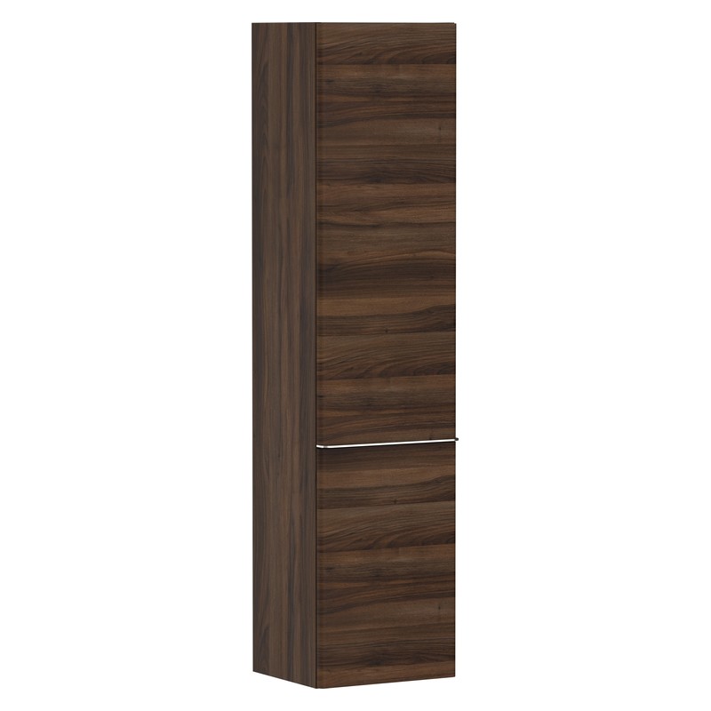 Hansgrohe Xelu Q vysoká skrinka 400 x 350 mm, pánty vpravo, tmavý orech, rukoväť chróm 54142000