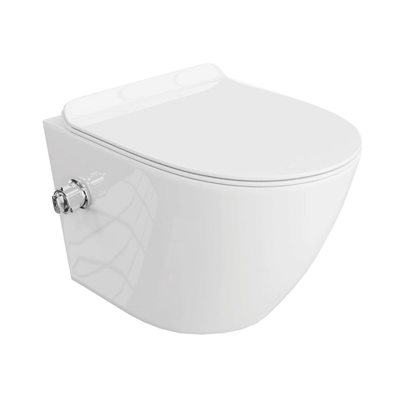 LAVITA Salto závesná WC misa Rim+ 37 x 49 cm s funkciou bidetu so Slim sedátkom SoftClose biela