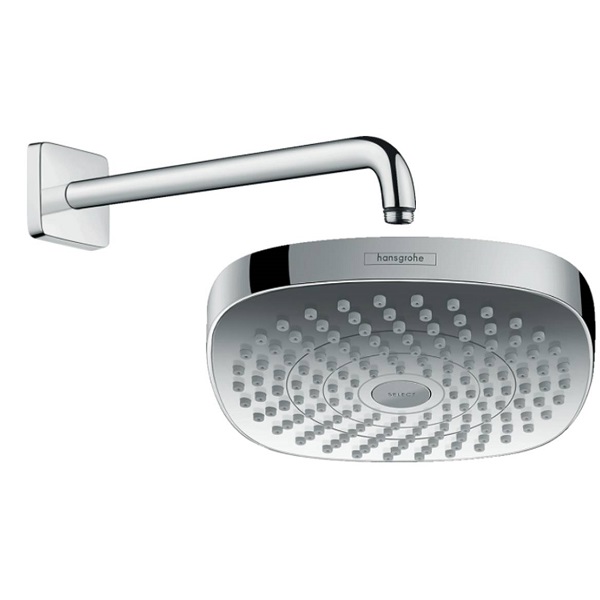Hansgrohe Croma Select E hlavová sprcha 180 2jet EcoSmart + sprchové rameno  biela/chróm, 26528400S13